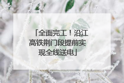 全面完工！沿江高铁荆门段提前实现全线送电