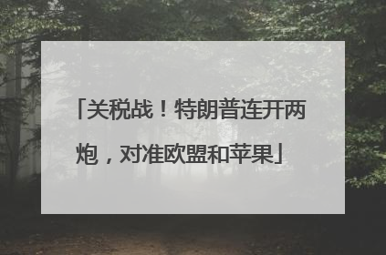 关税战！特朗普连开两炮，对准欧盟和苹果