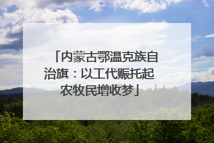 内蒙古鄂温克族自治旗：以工代赈托起农牧民增收梦