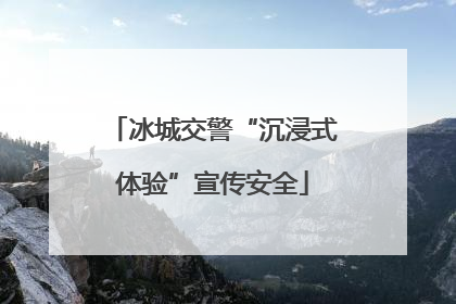 冰城交警“沉浸式体验”宣传安全