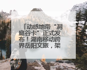 动感地带“洞庭谷卡”正式发布！湖南移动跨界岳阳文旅，架起Z世代文化共振桥梁