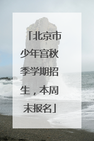 北京市少年宫秋季学期招生，本周末报名