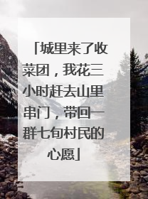 城里来了收菜团，我花三小时赶去山里串门，带回一群七旬村民的心愿