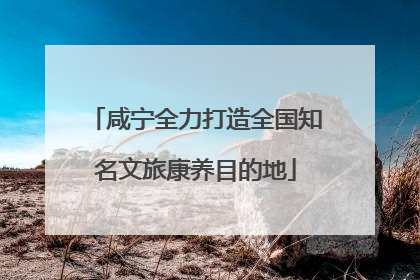 咸宁全力打造全国知名文旅康养目的地