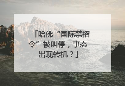 哈佛“国际禁招令”被叫停，事态出现转机？