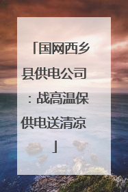 国网西乡县供电公司：战高温保供电送清凉