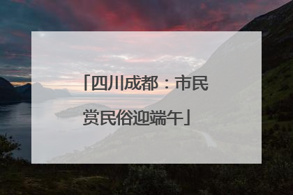四川成都：市民赏民俗迎端午