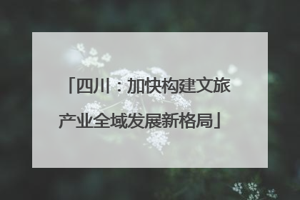 四川：加快构建文旅产业全域发展新格局