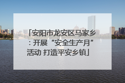 安阳市龙安区马家乡：开展“安全生产月”活动 打造平安乡镇