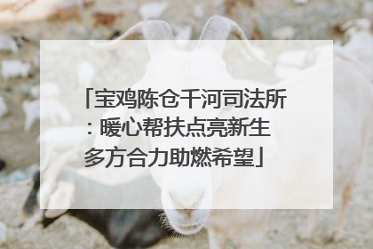 宝鸡陈仓千河司法所：暖心帮扶点亮新生 多方合力助燃希望