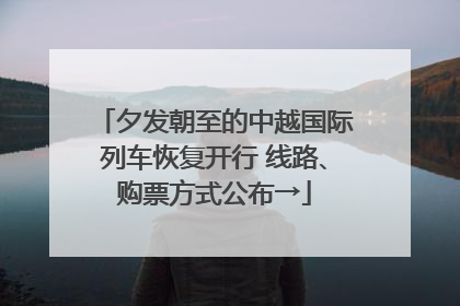 夕发朝至的中越国际列车恢复开行 线路、购票方式公布→