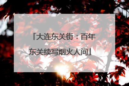 大连东关街：百年东关续写烟火人间