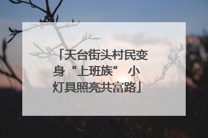 天台街头村民变身“上班族” 小灯具照亮共富路