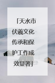 天水市伏羲文化传承和保护工作成效显著