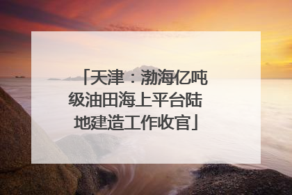 天津：渤海亿吨级油田海上平台陆地建造工作收官