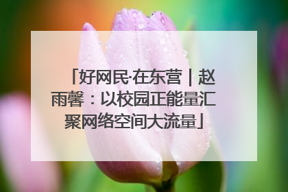 好网民·在东营｜赵雨馨：以校园正能量汇聚网络空间大流量