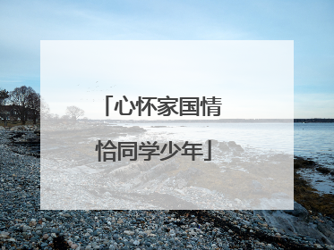 心怀家国情 恰同学少年