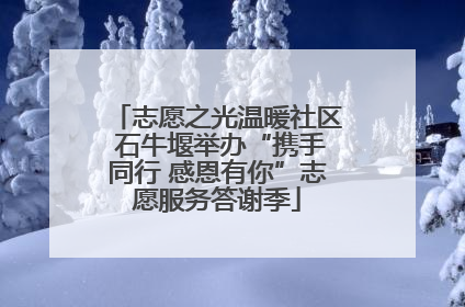 志愿之光温暖社区 石牛堰举办“携手同行 感恩有你”志愿服务答谢季