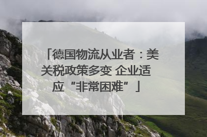 德国物流从业者：美关税政策多变 企业适应“非常困难”