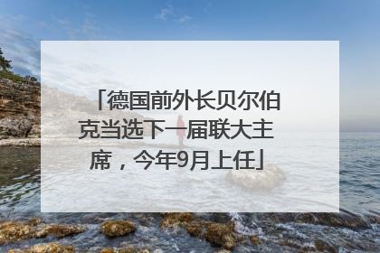 德国前外长贝尔伯克当选下一届联大主席，今年9月上任