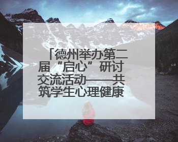 德州举办第二届“启心”研讨交流活动——共筑学生心理健康防护网