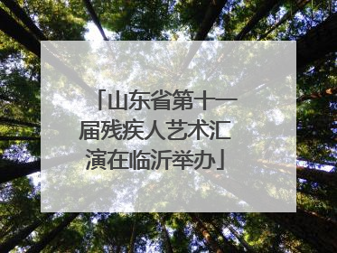 山东省第十一届残疾人艺术汇演在临沂举办
