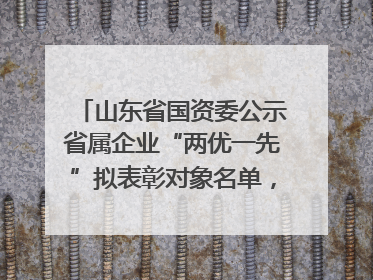 山东省国资委公示省属企业“两优一先”拟表彰对象名单，共250名（个）党员和党组织