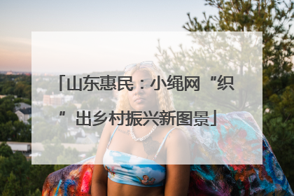 山东惠民：小绳网“织”出乡村振兴新图景