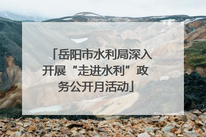 岳阳市水利局深入开展“走进水利”政务公开月活动