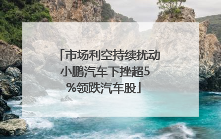 市场利空持续扰动 小鹏汽车下挫超5%领跌汽车股
