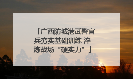 广西防城港武警官兵夯实基础训练 淬炼战场“硬实力”