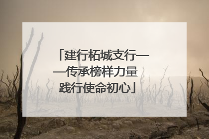 建行柘城支行——传承榜样力量 践行使命初心