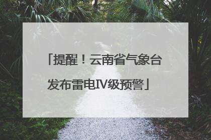 提醒！云南省气象台发布雷电Ⅳ级预警