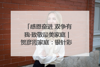 感恩奋进 双争有我·致敬最美家庭｜贺彦霞家庭：银针彩线绣出好日子