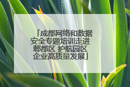 成都网络和数据安全专题培训走进郫都区 护航园区企业高质量发展