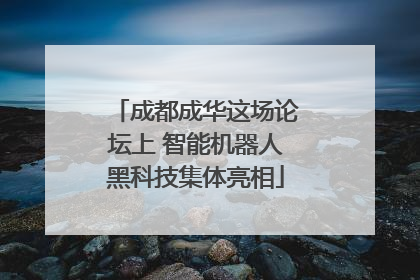 成都成华这场论坛上 智能机器人黑科技集体亮相