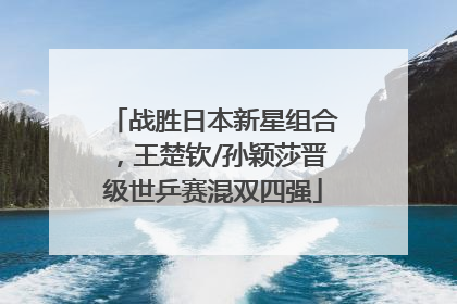 战胜日本新星组合，王楚钦/孙颖莎晋级世乒赛混双四强