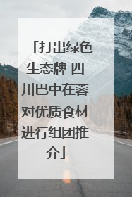 打出绿色生态牌 四川巴中在蓉对优质食材进行组团推介