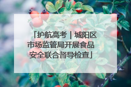 护航高考｜城阳区市场监管局开展食品安全联合督导检查
