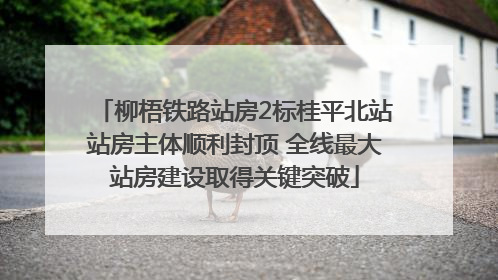 柳梧铁路站房2标桂平北站站房主体顺利封顶 全线最大站房建设取得关键突破