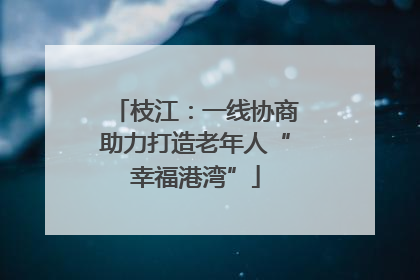 枝江：一线协商助力打造老年人“幸福港湾”
