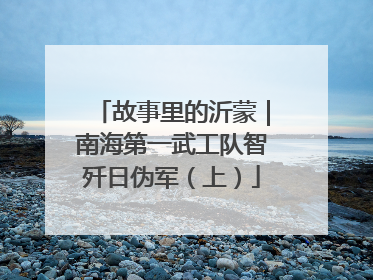 故事里的沂蒙｜南海第一武工队智歼日伪军（上）