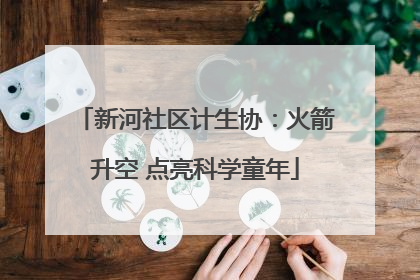 新河社区计生协：火箭升空 点亮科学童年