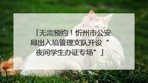 无需预约！忻州市公安局出入境管理支队开设“夜间学生办证专场”