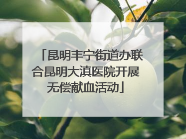 昆明丰宁街道办联合昆明大滇医院开展无偿献血活动