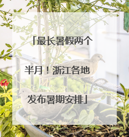 最长暑假两个半月！浙江各地发布暑期安排