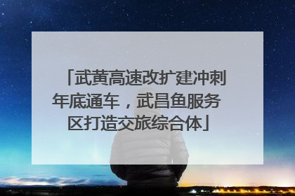 武黄高速改扩建冲刺年底通车，武昌鱼服务区打造交旅综合体
