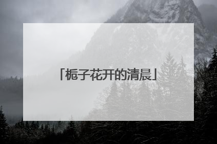 栀子花开的清晨
