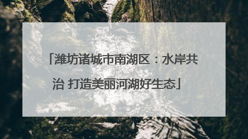 潍坊诸城市南湖区：水岸共治 打造美丽河湖好生态