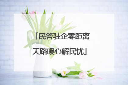 民警驻企零距离 天路暖心解民忧
